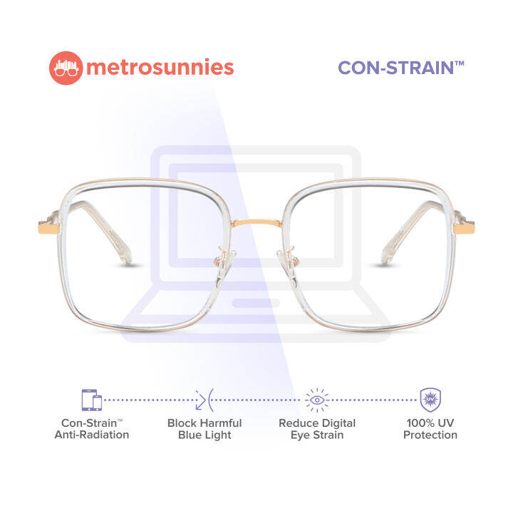 MetroSunnies Lee Specs Con Strain Anti Radiation Glasses For Women