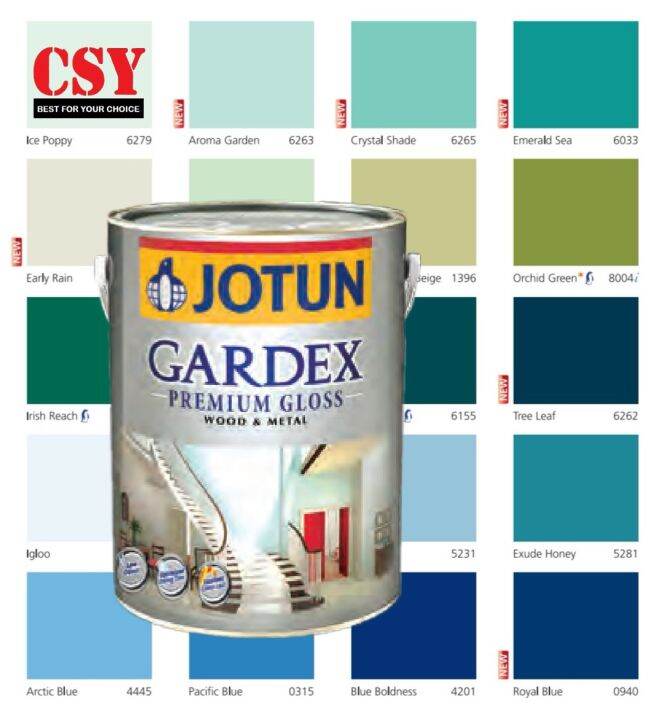 Jotun Gardex Premium MATT COLOUR P1002 SEMI GLOSS Lazada