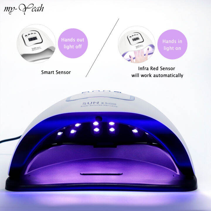 Myyeah 180W Intelligent Nail Dryer UV Gel Fast Curing LED UV Lamp Smart