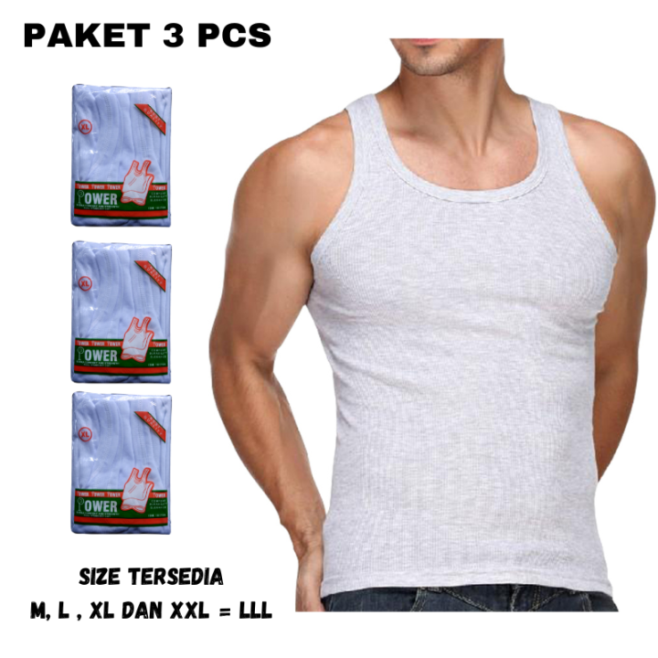 Lalitha Pcs Singlet Kaos Dalam Pria Dewasa Putih Polos Kaos Kutang