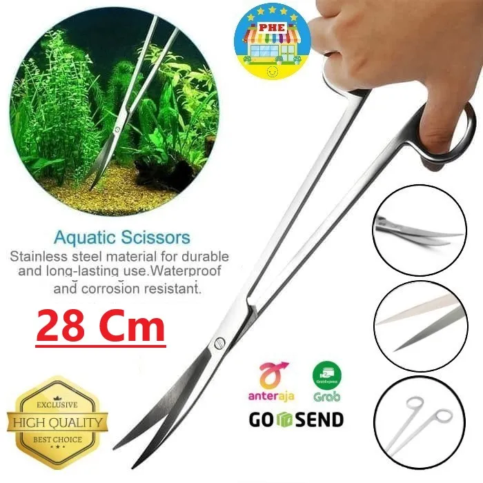 Pinset Aquascape Gunting Bengkok Aquascape Panjang Cm Stainless Stell