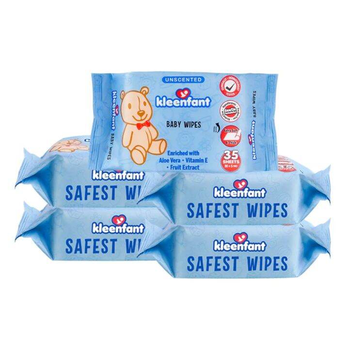 Kleenfant Unscented Baby Wipes 35 Sheets Pack Of 5s Lazada PH