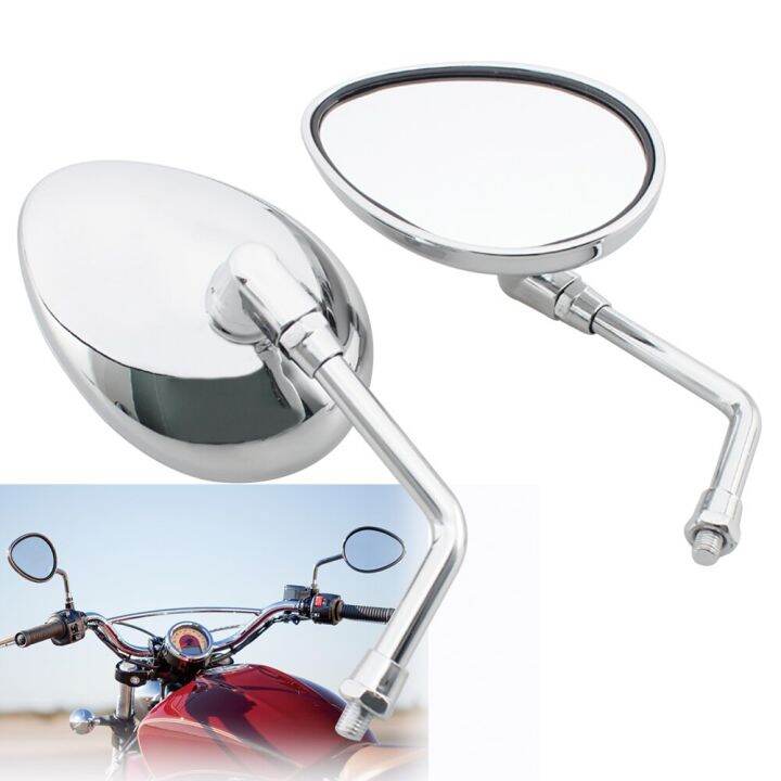 Universal Motorcycle Chrome Rear View Rearview Side Mirrors For Indian