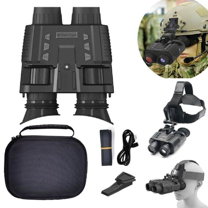 Helmet 3D Night Vision Goggle IR 1080P HD Infrared NV Binocular Naked