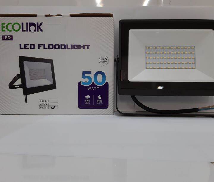 Ecolink Led Floodlight Lampu Sorot W Watt Putih Kuning Ip