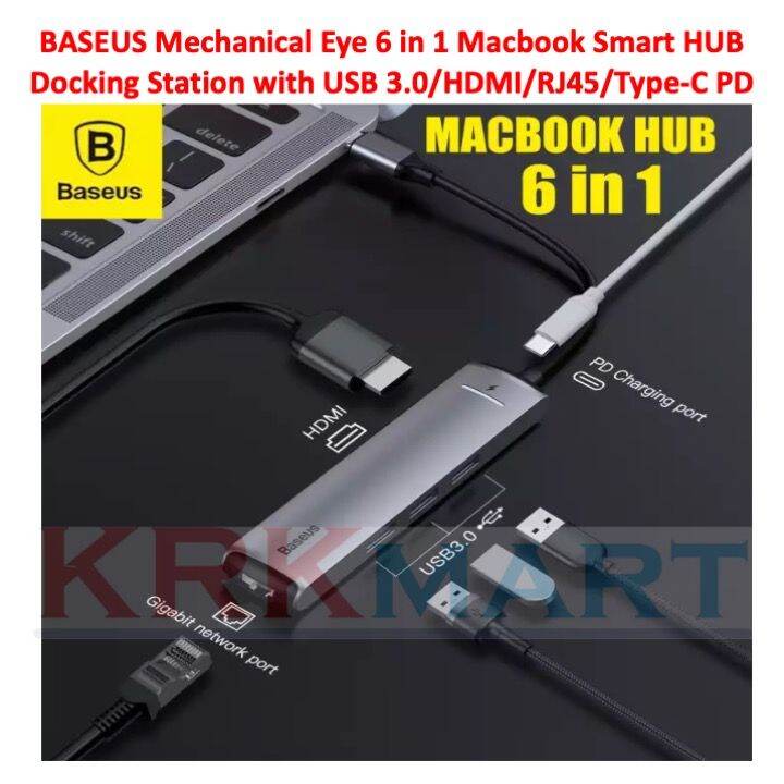 Baseus Mechanical Eye In Macbook Smart Hub Docking Station With Usb