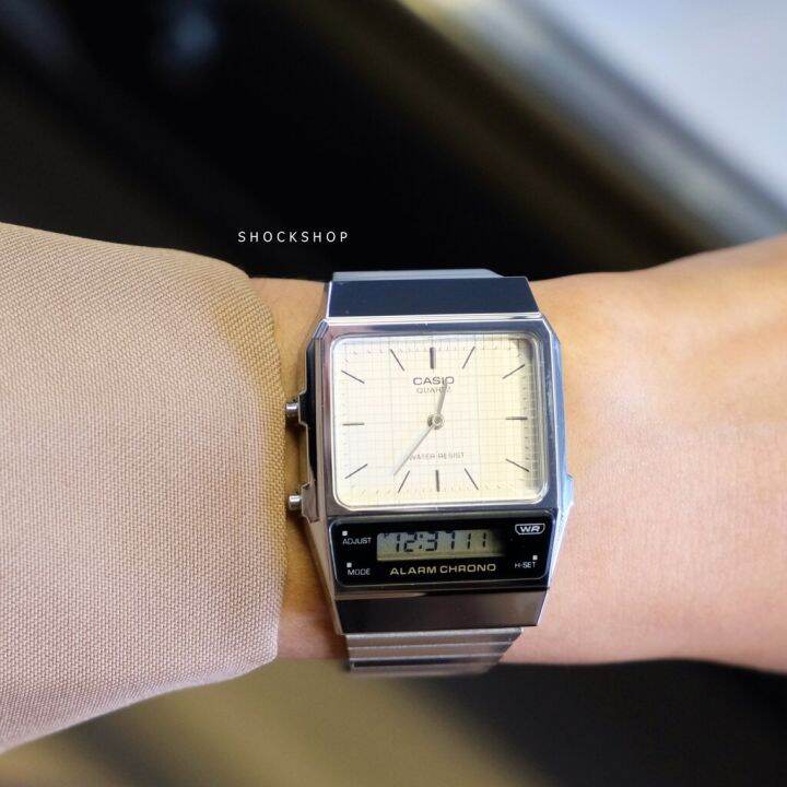 นาฬกาผหญง Casio รน AQ 800E 7A คาสโอ Lazada co th