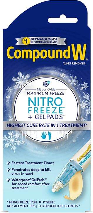 Compound W Wart Remover Maximum Nitro Freeze Gelpads Nitrofreeze