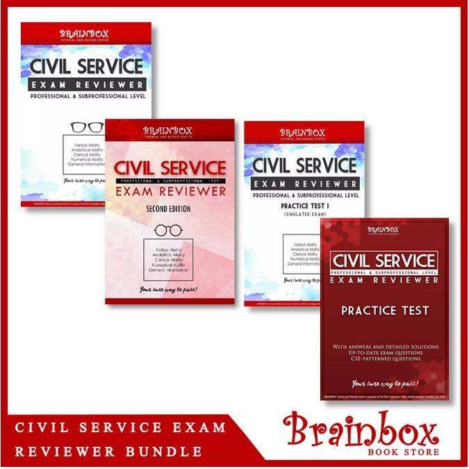 Brainbox Civil Service Exam Reviewer Bundles CSE For Professional And