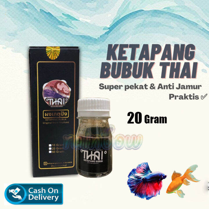 Rainbow Gram Ekstrak Ketapang Bubuk Thailand Obat Ikan Hias Bubuk