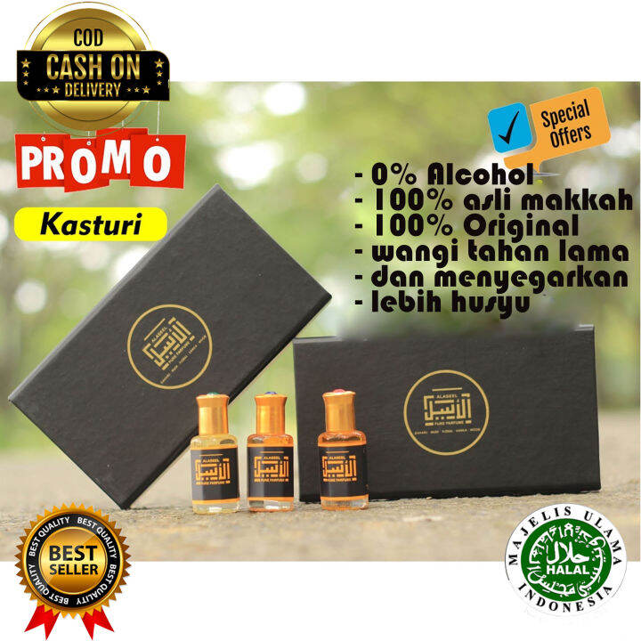 PARFUM ARABIC 3ML Minyak Wangi Kasturi Premium Original Halal 100