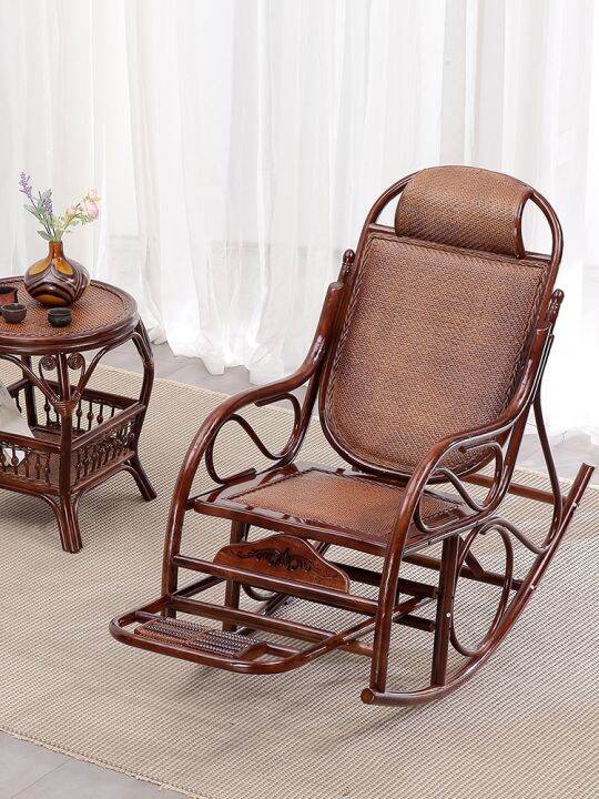 Cod Chair Rocking Recliner Old Man Rattan Lazy Leisure Adult Home