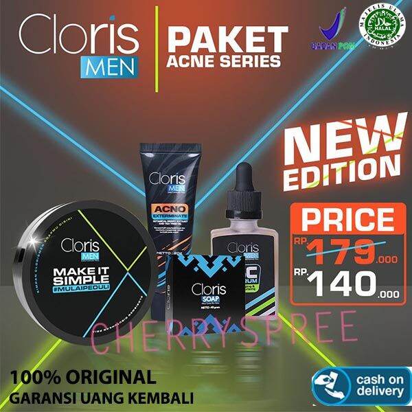 Clorismen Paket ACNE Cloris Paket Lengkap Mengatasi Jerawat Acne Bekas