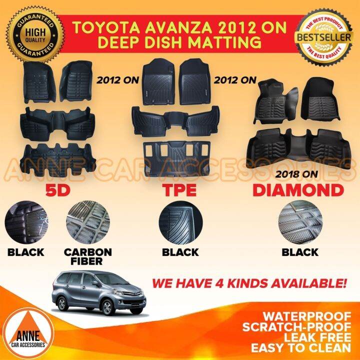 D Tpe Car Deep Dish Matting For Toyota Avanza J G E