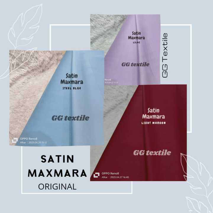 0 5 Meter Kain Satin Maxmara 100 Pure Silk Original Import Premium