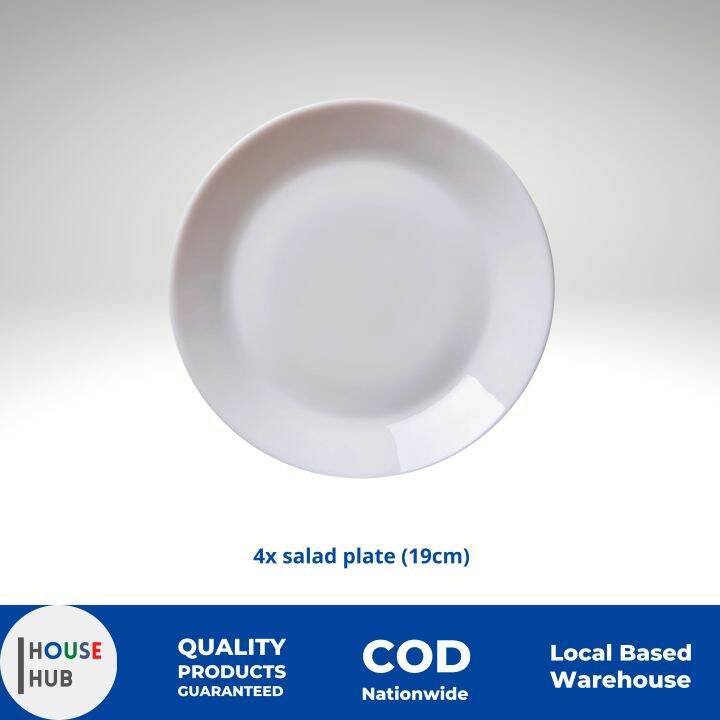 Corelle Everyday Expressions Bright White Salad Plate Pc Set Lazada Ph