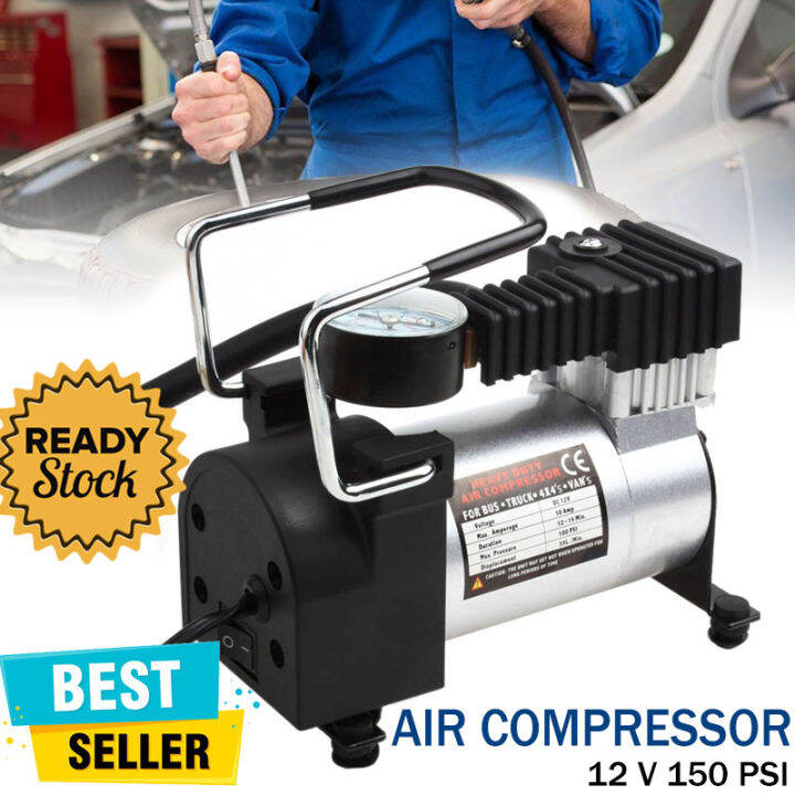 Pompa Ban Mobil Motor Elektrik Mini Heavy Duty Air Compressor With