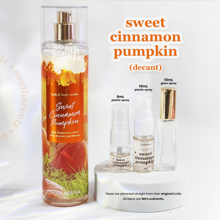 Sweet Cinnamon Pumpkin Bath And Body Works Body Mist Bbw Decant Ml