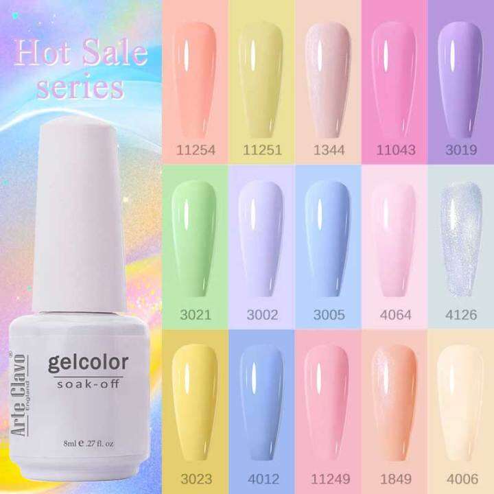 Arte Clavo Gel Nail Semi Permanent Polish Ml Led Varnish Soak Off Nail