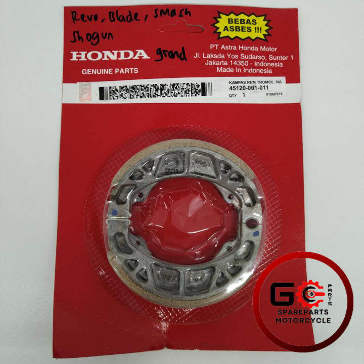 Kampas Rem Belakang Tromol Honda Astrea Grand Supra X 125 Fit Old New