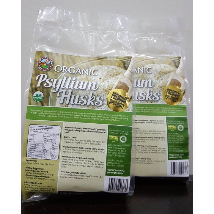 X Country Farm Organic Psyllium Husk Whole Purity G Lazada