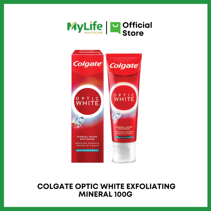 Colgate Optic White Toothpaste Exfoliating Mineral G Lazada