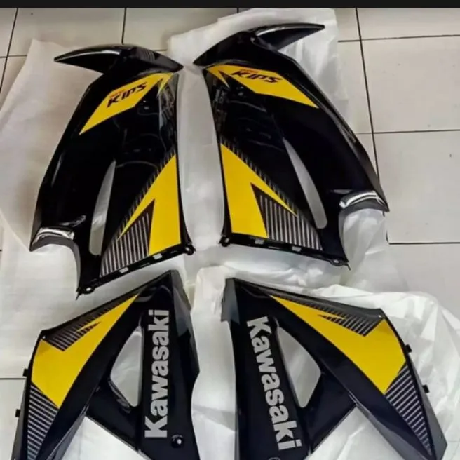 Set Depan Ninja Rr New Fairing Atas Bawah List Kuning Hitam Original