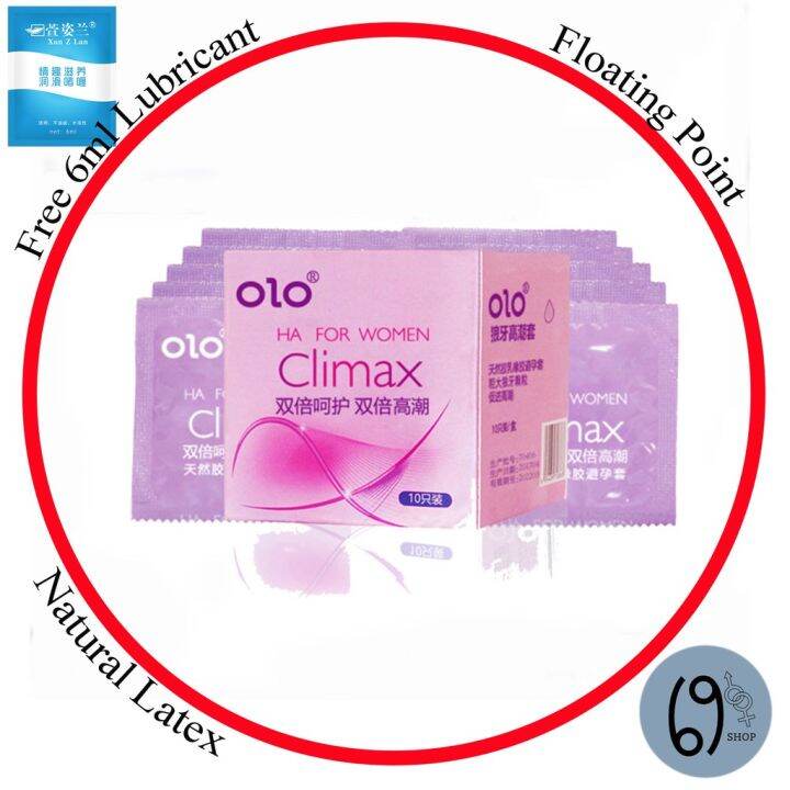 69 Shop Olo Ha For Women Climax Pink 10 Pcs Natural Latex Condom Sex