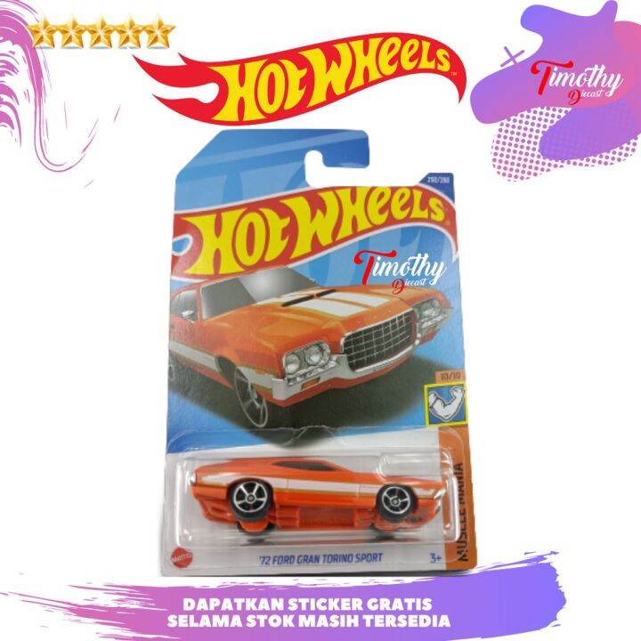 Hot Wheels Ford Gran Torino Sport Orange Muscle Mania Lazada Indonesia