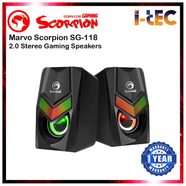 Marvo Scorpion SG 118 2 0 Stereo RGB Gaming Speakers Lazada