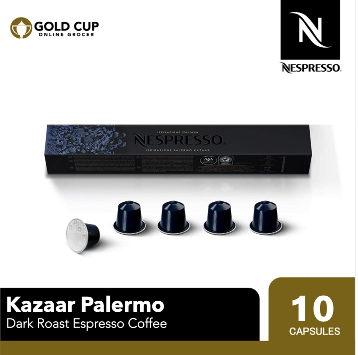 Nespresso Kazaar Palermo Dark Roast Espresso Coffee Capsules