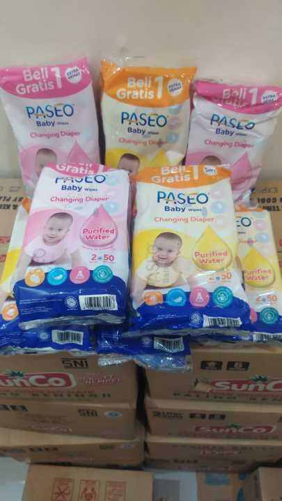 Tissue Tisu Basah Paseo Baby Wipes Sheets Lazada Indonesia