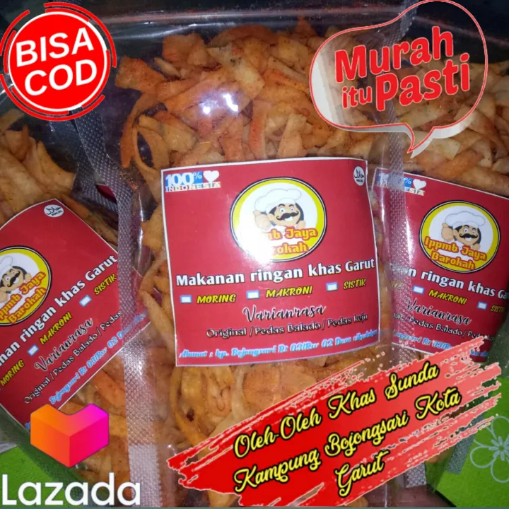 Sistik Kripikk Bawang Rasa Pedas Balado Paket 4 Bungkus Berat 100gr