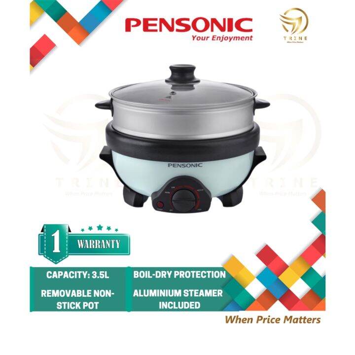 Pensonic Multi Cooker L With Steamer Non Stick Pot Pmc S Lazada