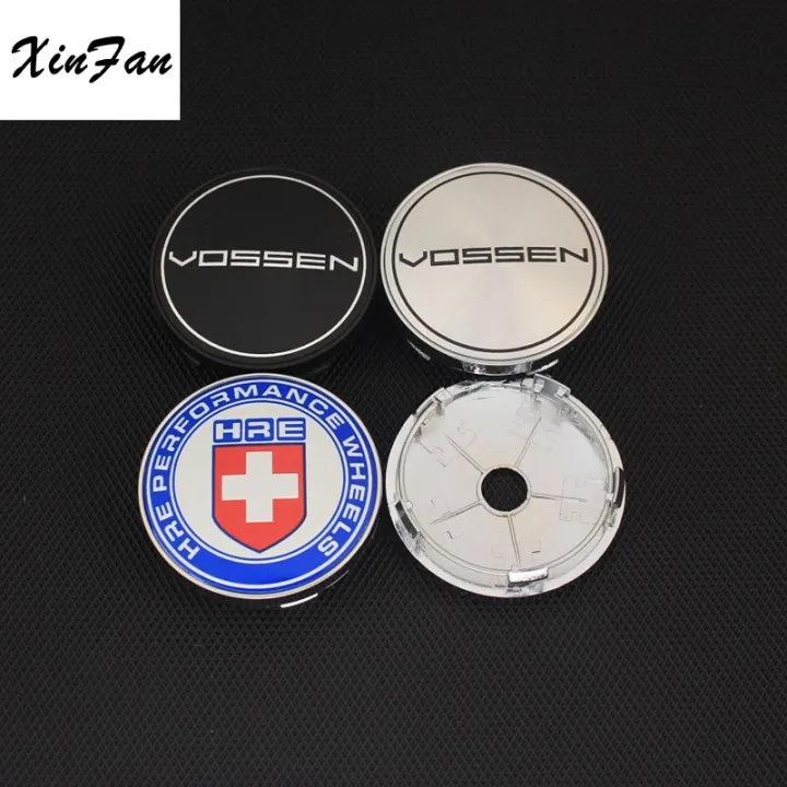 XINFAN 4pcs Vossen Wheel Center Cap 60mm OD 55mm ID Hre Emblem Rim