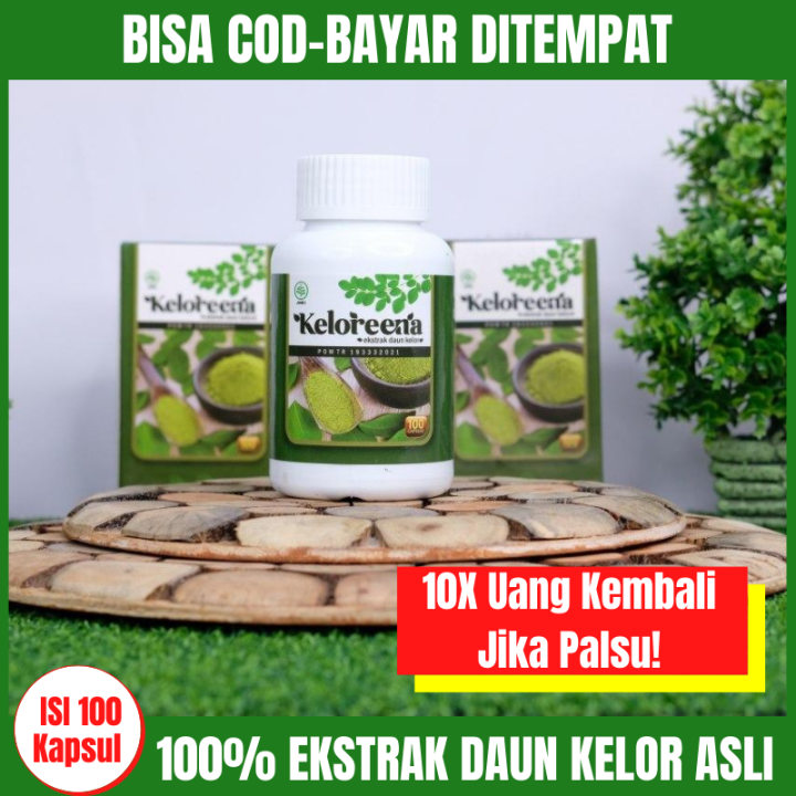 Keloreena 100 Kapsul Original Herbal Ekstrak Daun Kelor Moringa