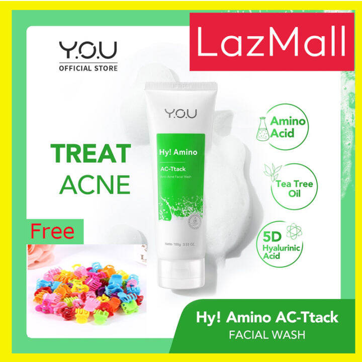 2PACK YOU Hy Amino AC Ttack Anti Acne Facial Wash Sabun Cuci Muka