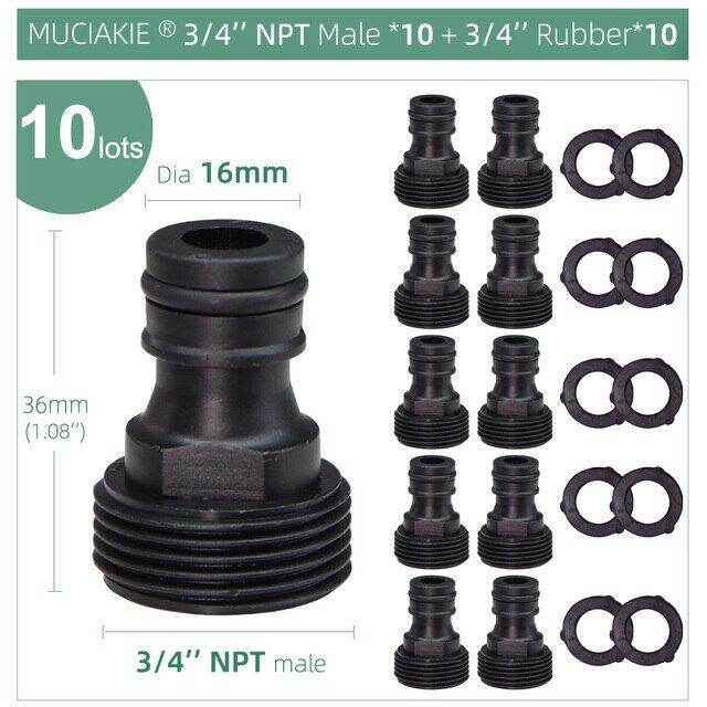 Muciakie Plastic Garden Hose Connector Female Male Repair Mender Kit