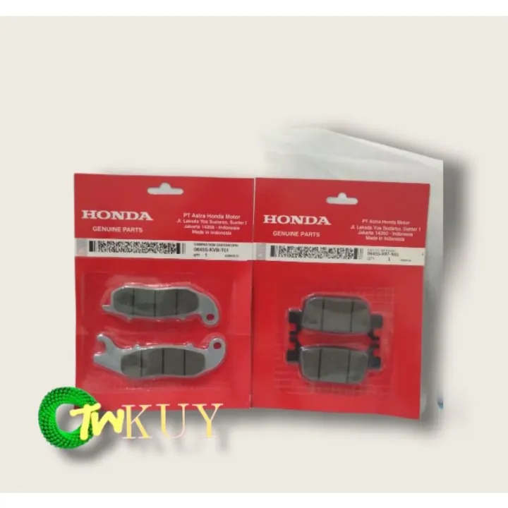 VnQ9GXCY Set Silver Front 06455 KVB T01 And Black Rear Brake Pads 06435