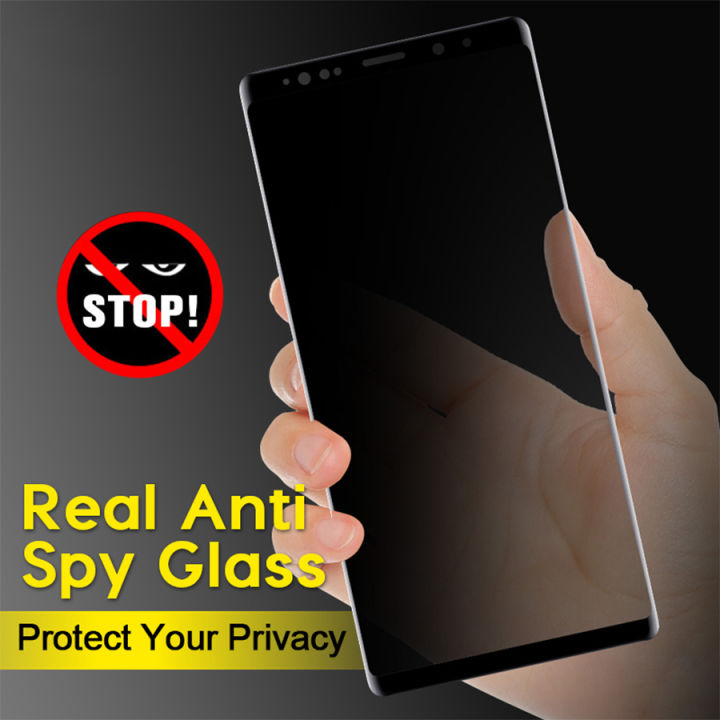 Full Coverage Curved Anti Glare Peep Tempered Glass For Samsung Galaxy