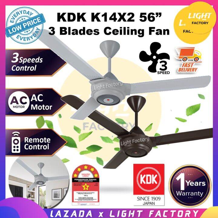 Kdk K X Blades Ac Motor Ceiling Fan With Speeds Remote