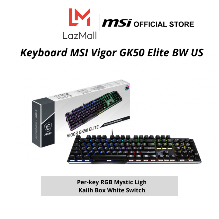 B N Ph M C Gaming Msi Vigor Gk Elite Bw Us Kailh Box White Switch