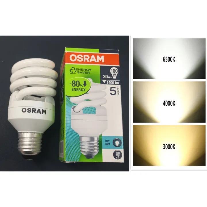 X Pcs Osram Spiral Bulb Duluxstar Mini Twist W E