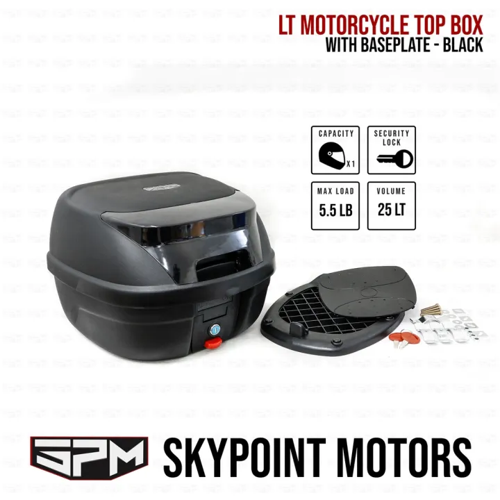 Lt Liters Luggage Box For Motorcycle W Base Plate