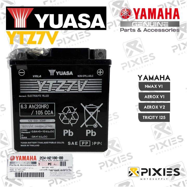 YUASA THAILAND YTZ7V Motorcycle Battery 12V 6Ah Nmax V1 Aerox Tricity