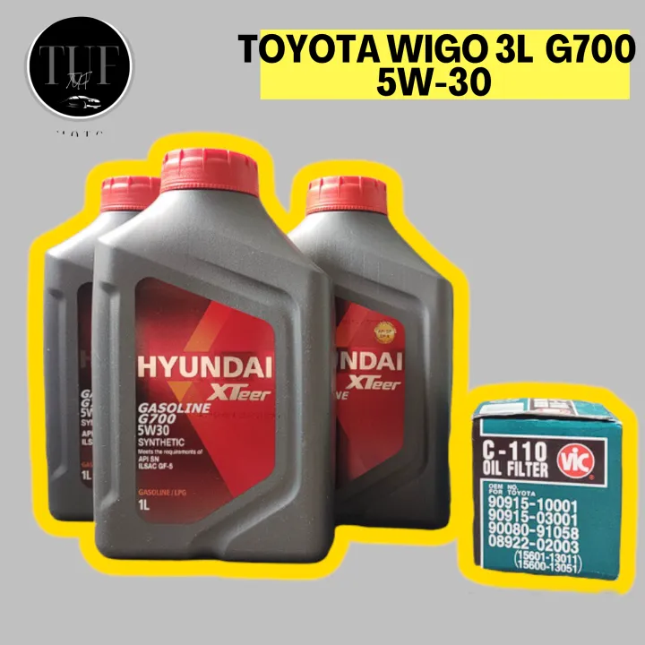 TOYOTA WIGO 3L Hyundai XTeer Gasoline G700 5W 30 Synthetic OIL FILTER