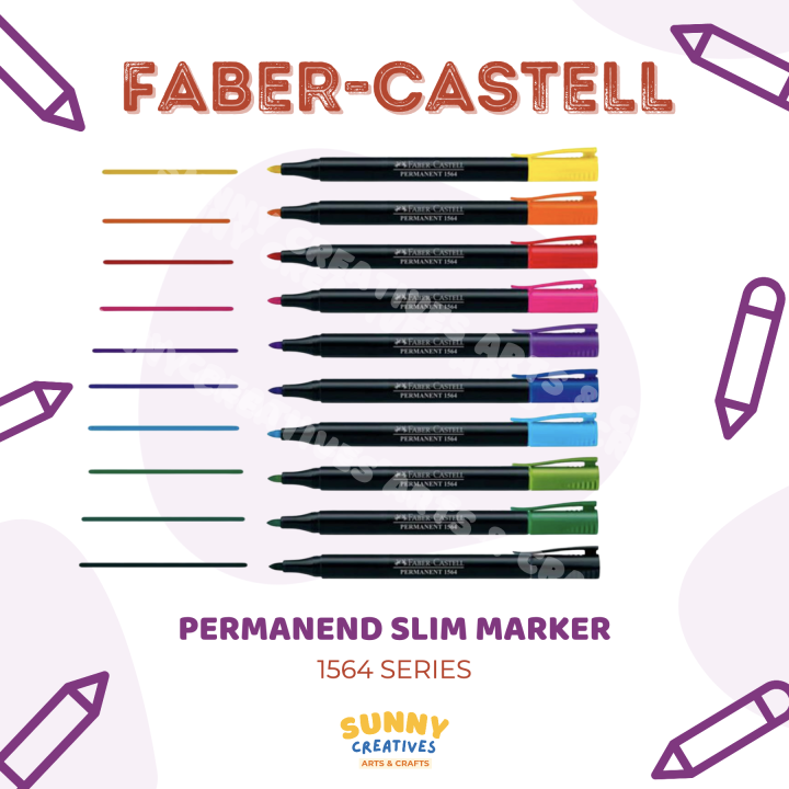 FABER CASTELL Permanent Slim Marker 1564 Lazada PH