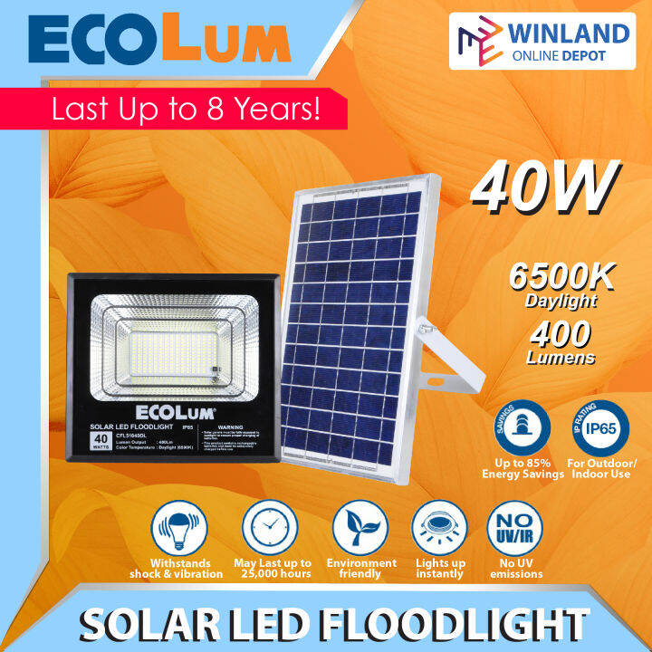 FIREFLY By Winland ECOLUM Solar Led Floodlight Flood Light 40W 400