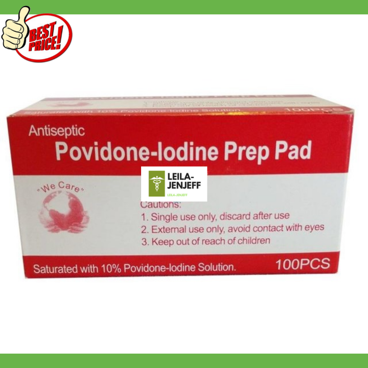 Povidone Iodine Pad 100pcs Lazada PH