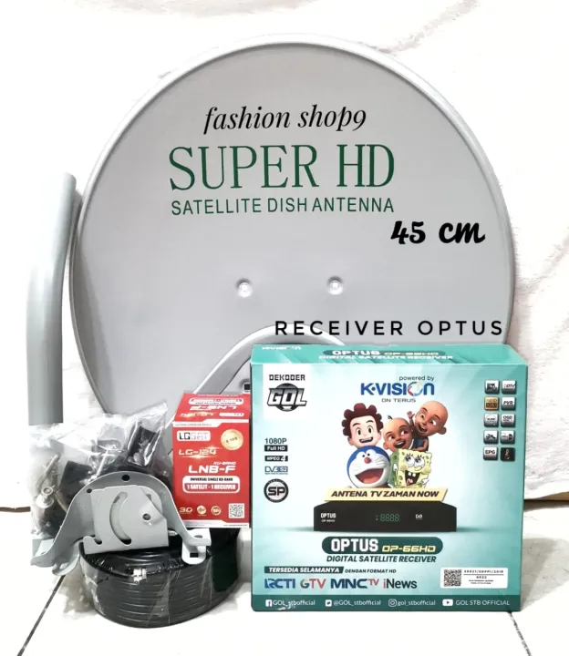 Parabola Mini Full Set 45 Cm Super HD Paket Receiver Optus MNC Group